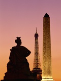 Obelisk of Luxor and Eiffel Tower