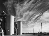 Grain Elevators with Clouds
