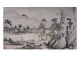 Buy Figure Crossing a Bridge from Album of Eight Landscape Paintings at AllPosters.com