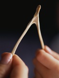 Two hands and a Wish Bone