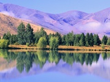 Buy Lake Reflecting Trees Against Mountains at AllPosters.com