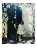 Poster of a Young Girl in a Doorway by Jessie Willcox Smith