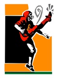 Football Player Kicking