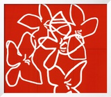 Fleurs Blanches Sur Fond Rouge, c.2003