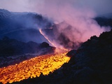 Lava Flowing from Mount Etna