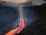 Lava Flowing from Mount Etna