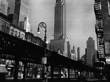 Elevated Rail Track and the Empire State Building by Brett Weston
