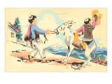 Boys Playing with Burro, Mexico