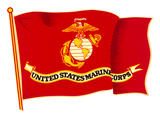 Marine Corps Flag Premium Poster