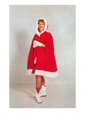 Lady in Santa Claus Cape
