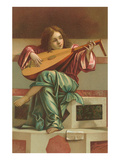 Buy Painting of Child Playing Italian Lute at AllPosters.com