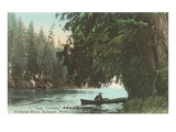 Rowboat on Flathead River, Montana
