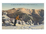 Skier at Mt. Lafayette, New Hampshire