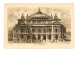 Paris Opera House Etching