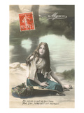 Buy French Girl with Mandolin by River at AllPosters.com