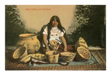 Pima Indian with Baskets
