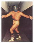 Mexican Wrestler in Gold Boots