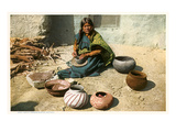 Hopi Woman Making Pottery