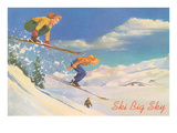 Buy Ski Big Sky, Lady Skiers, Montana at AllPosters.com
