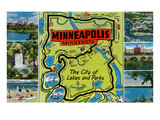 Map and Scenes of Minneapolis, Minnesota