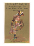 Lady in Bustle Playing French Horn