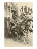Woman in Zebra Cart, Tijuana, Mexico