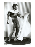 Buy Muscle Man Dancing with Pillar at AllPosters.com
