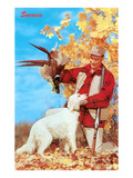 Success, Man with Dead Pheasant and Hunting Dog
