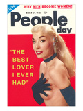 Men's Pulp Magazine Cover Premium Poster