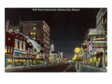 Night, High Street, Jefferson City, Missouri
