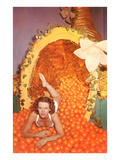 Woman on Oranges in Cornucopia