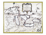 Great Lakes Map, 1755