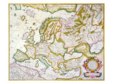 Buy Map Of Europe, 1623 at AllPosters.com