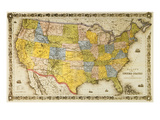 Buy United States Map, 1866 at AllPosters.com
