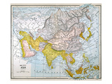 Buy Asia Map Late 19Th Century at AllPosters.com