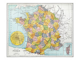 Map Of France, C1900
