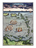 Buy Caribbean Map at AllPosters.com