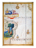 Brazil: Map And Native Indians