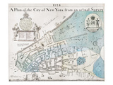 Buy New York City Map, 1728 at AllPosters.com