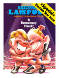 Buy National Lampoon, November 1976 - Is Democracy Fixed? Winking Wrestlers at AllPosters.com