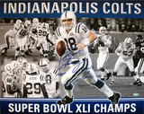 Peyton Manning SB MVP Collage with 3 Inscriptions