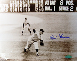Don Larsen Last Pitch Close Up B&W (MLB Auth)