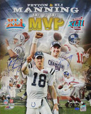 Peyton Manning Super Bowl XLI MVP/Eli Manning Super Bowl XLII MVP Collage ("The Manning Brothers")