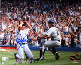 David Cone Perfect Game On Knees w/ Girardi w/ PG Insc. (MLB Auth)