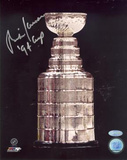 Mike Keenan Stanley Cup Vertical w/ '94 Cup Insc.