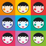 Colourful Smiles Art Print
