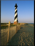 Cape Hatteras Lighthouse with Surrounding Sand Fence