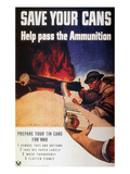 Wwii: Save Cans Poster