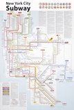 New York City Subway Map Art Print