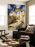 Buy Corinthian Columns and Tracks of Chariot Wheels, Jerash, Jordan at AllPosters.com